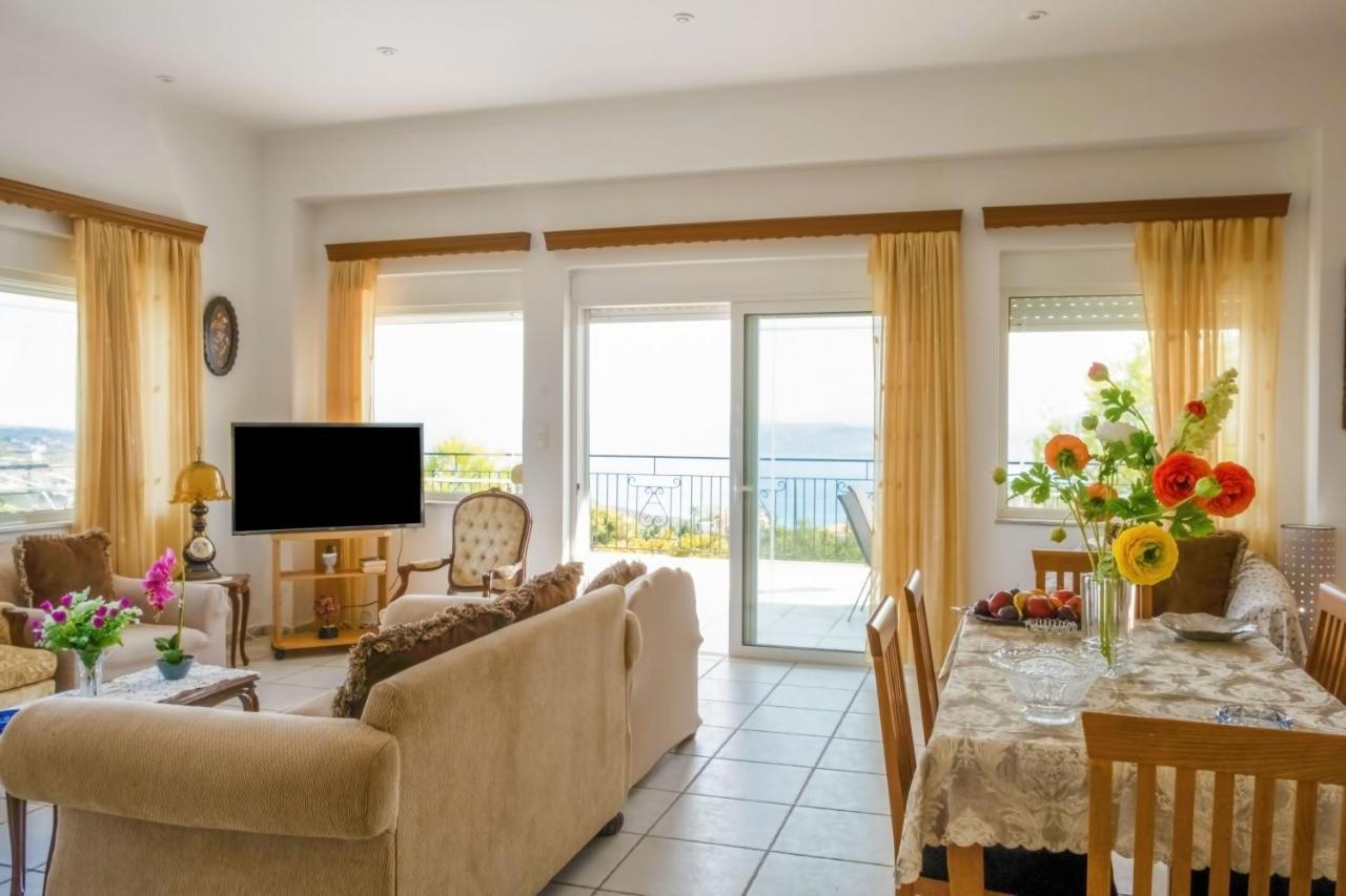 Vila Afroditi In Chania Near Airport With Private Pool, Free Wi-fi, Souda Bay Views, Garden Oasis *