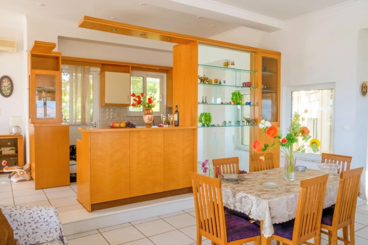 Vila Afroditi In Chania Near Airport With Private Pool, Free Wi-fi, Souda Bay Views, Garden Oasis